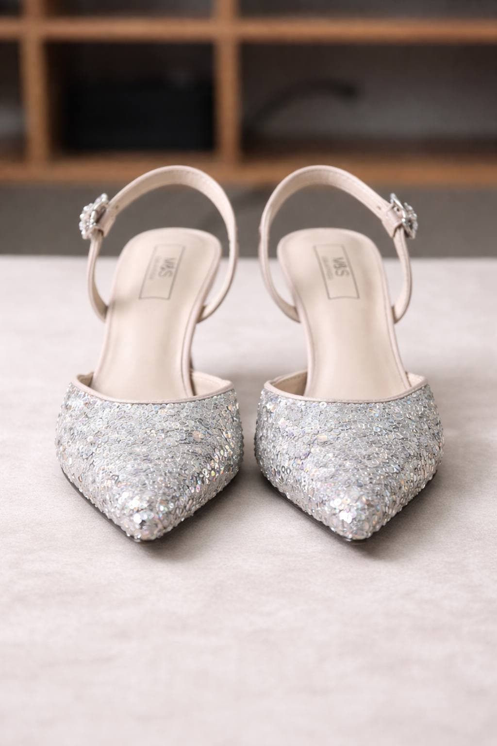 Silver Starlight Slingback angle 1